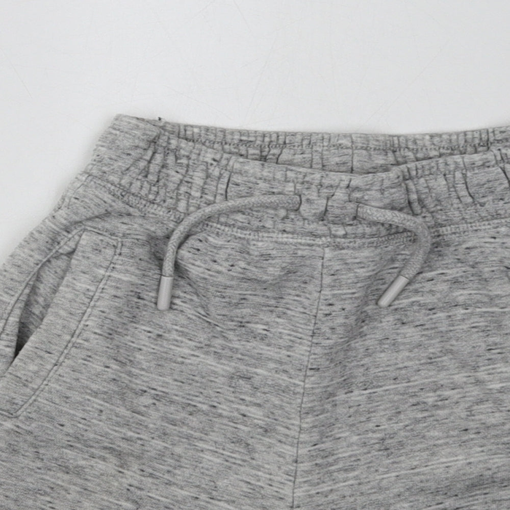 Sainsburys Boys Grey  Cotton Sweat Shorts Size 7 Years  Regular Tie