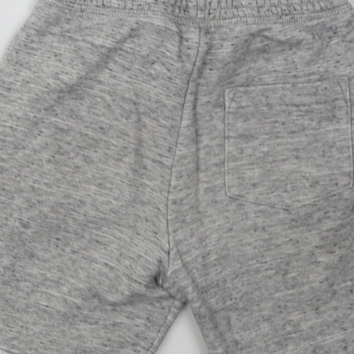 Sainsburys Boys Grey  Cotton Sweat Shorts Size 7 Years  Regular Tie