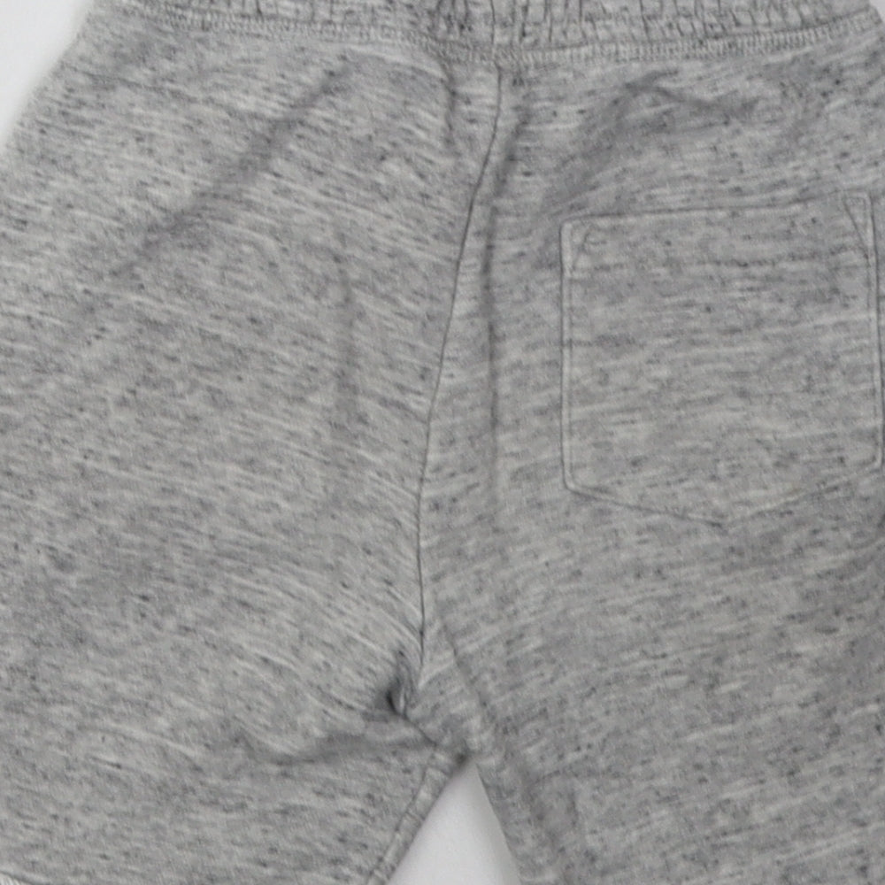 Sainsburys Boys Grey  Cotton Sweat Shorts Size 7 Years  Regular Tie