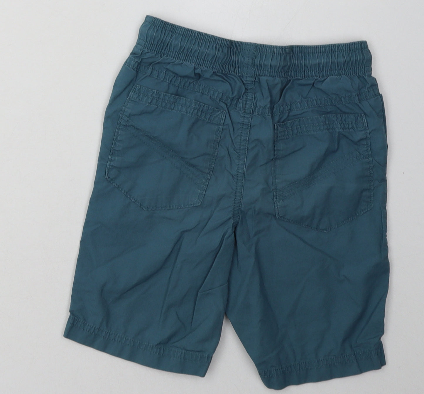 Marks and Spencer Boys Blue  Cotton Sweat Shorts Size 7-8 Years  Regular Tie