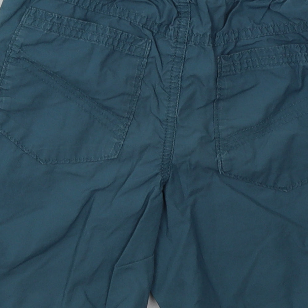 Marks and Spencer Boys Blue  Cotton Sweat Shorts Size 7-8 Years  Regular Tie