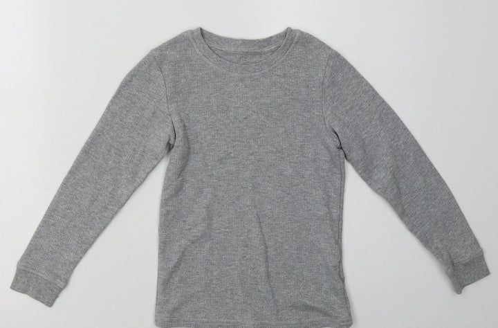 Marks and Spencer Boys Grey  Coir Pullover Sweatshirt Size 7-8 Years  Pullover