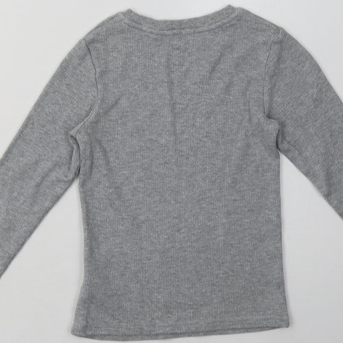 Marks and Spencer Boys Grey  Coir Pullover Sweatshirt Size 7-8 Years  Pullover