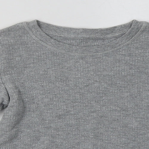 Marks and Spencer Boys Grey  Coir Pullover Sweatshirt Size 7-8 Years  Pullover