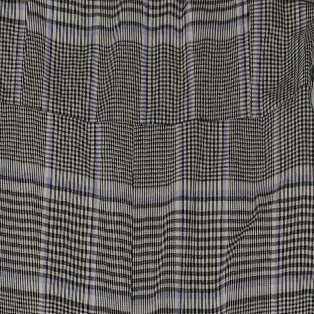 Primark Womens Black Check Polyester Jumpsuit One-Piece Size 16  Zip