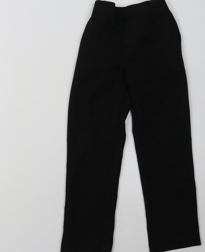 George Boys Black  Polyester Capri Trousers Size 5-6 Years  Regular Hook & Eye - School Wear