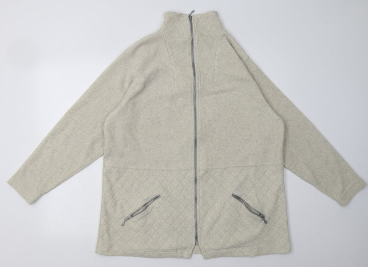 Instyle Mens Beige Polyester Full Zip Sweatshirt Size L
