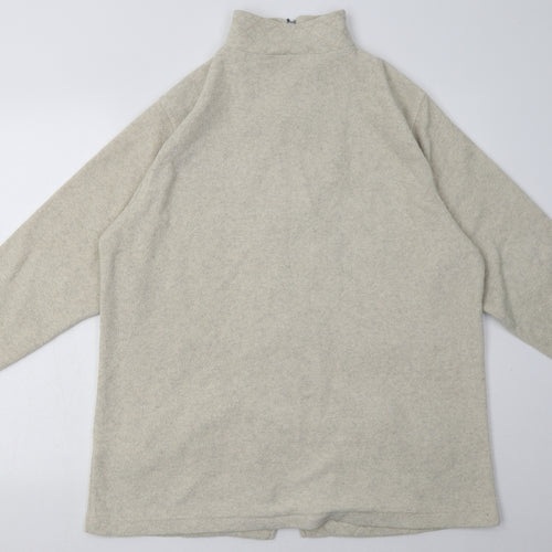 Instyle Mens Beige  Polyester Full Zip Sweatshirt Size L