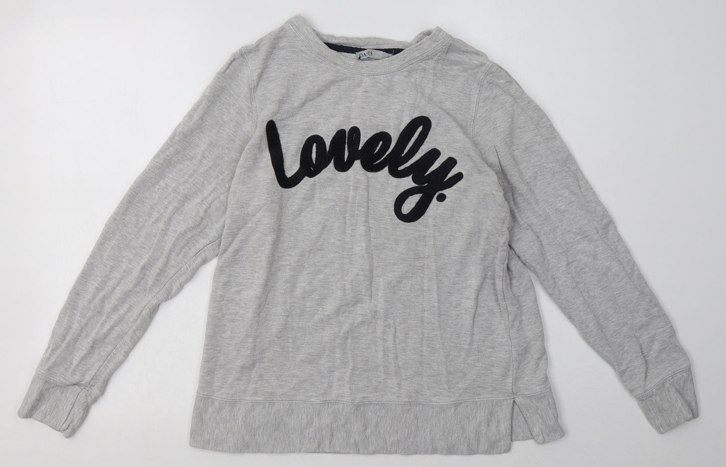 Oasis Womens Grey  Viscose Pullover Sweatshirt Size M  Pullover - lovely