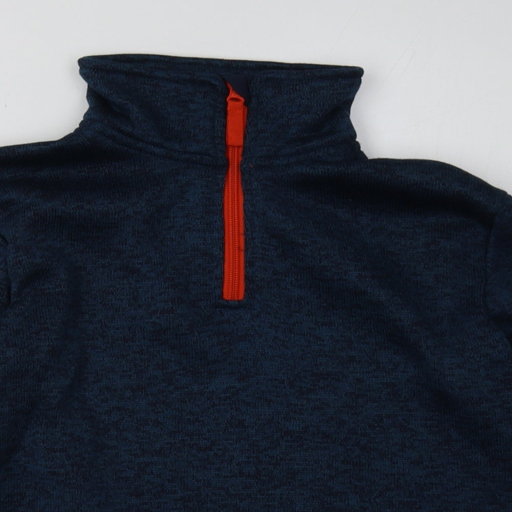 Hi Gear Boys Blue  Polyester Pullover Sweatshirt Size 9-10 Years  Zip