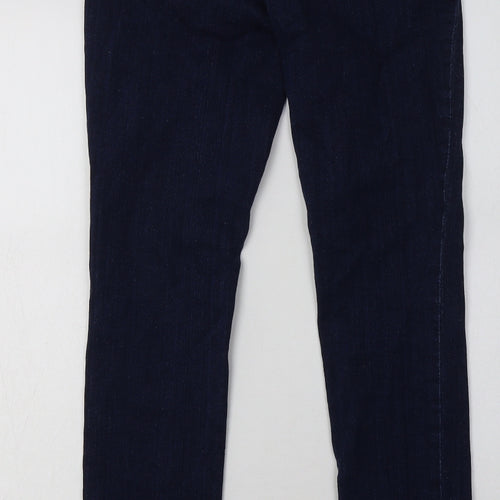 H&M Womens Blue  Cotton Skinny Jeans Size 6 L28 in Regular Button