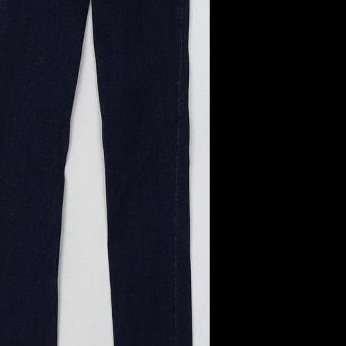 H&M Womens Blue  Cotton Skinny Jeans Size 6 L28 in Regular Button