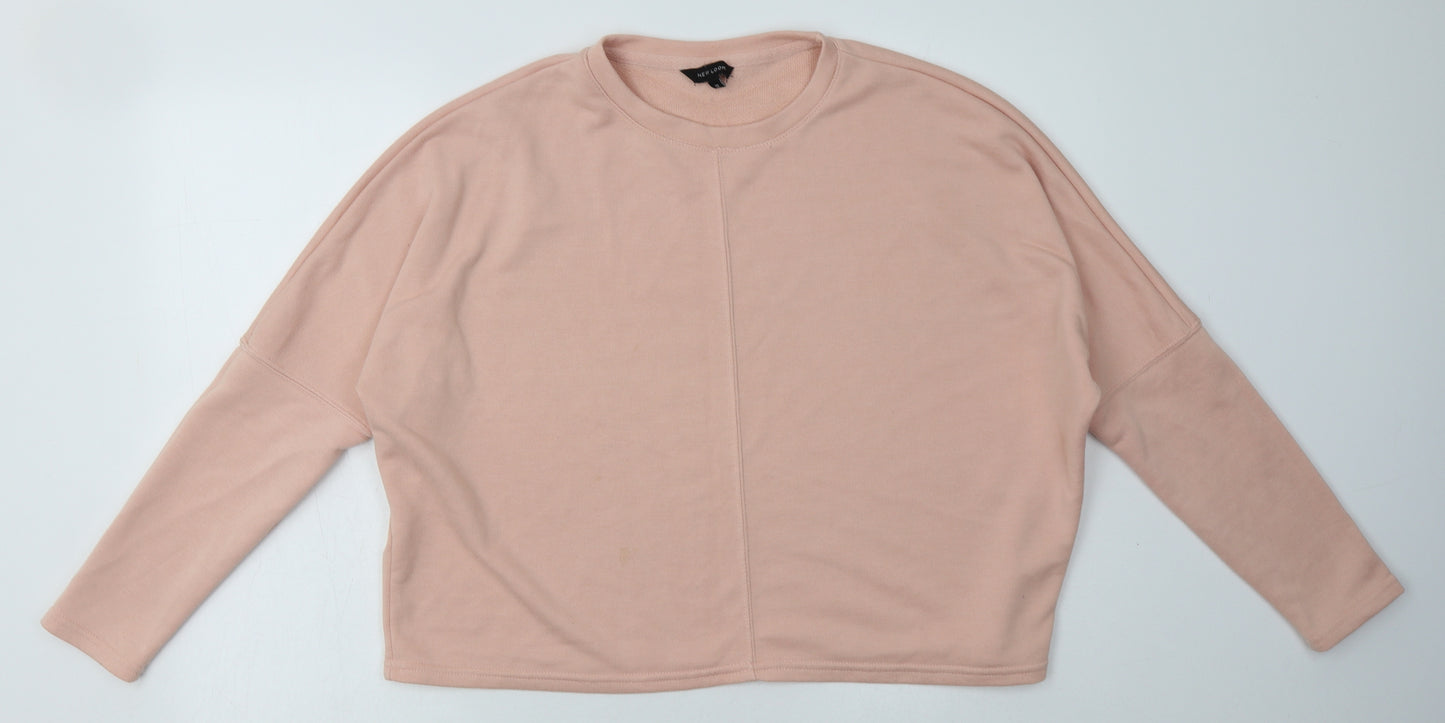 New Look Womens Pink  Polyester Pullover Sweatshirt Size 12  Pullover