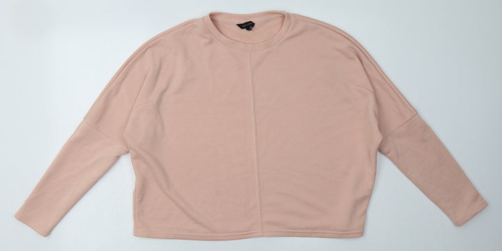 New Look Womens Pink  Polyester Pullover Sweatshirt Size 12  Pullover