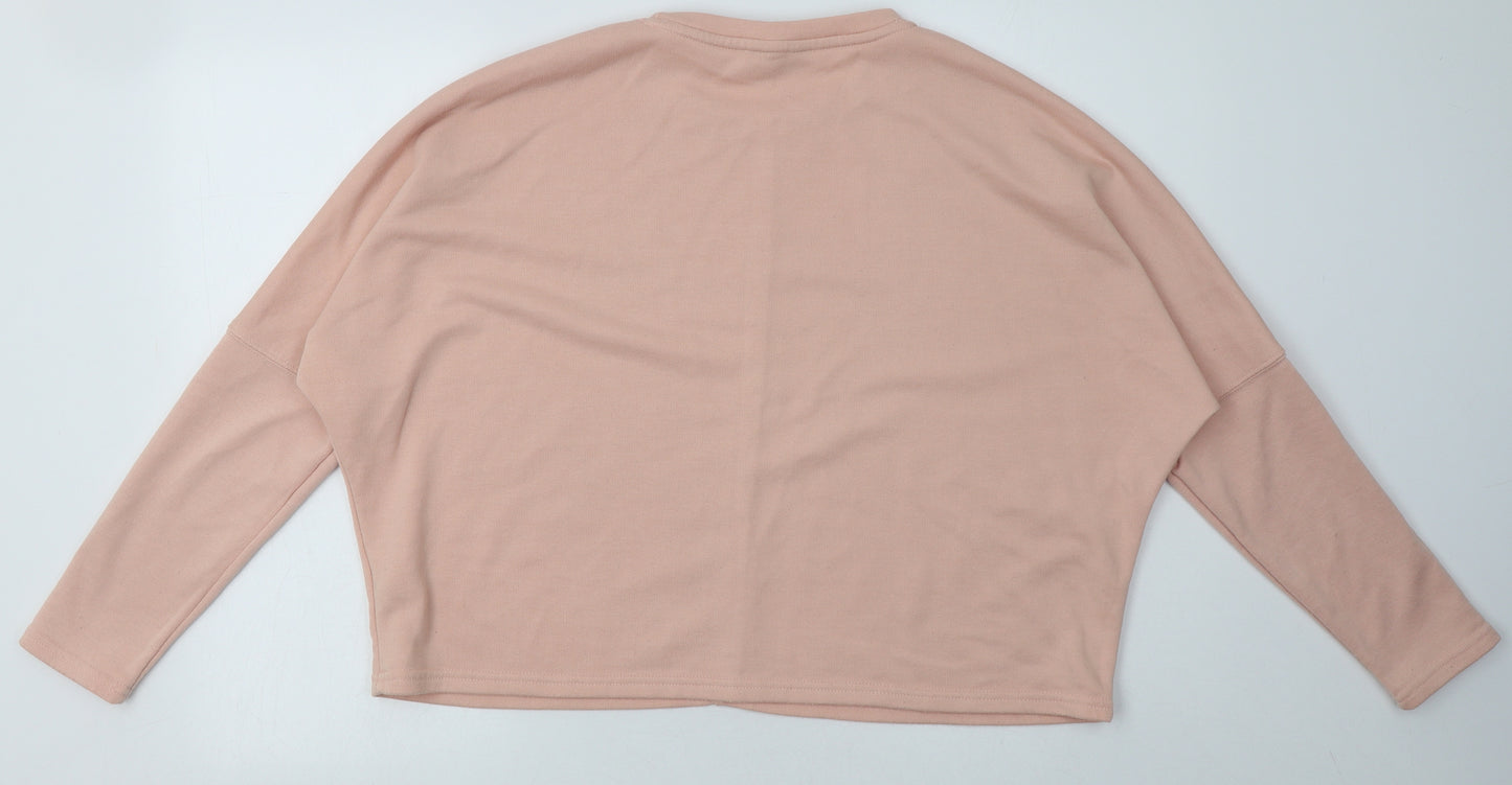 New Look Womens Pink  Polyester Pullover Sweatshirt Size 12  Pullover
