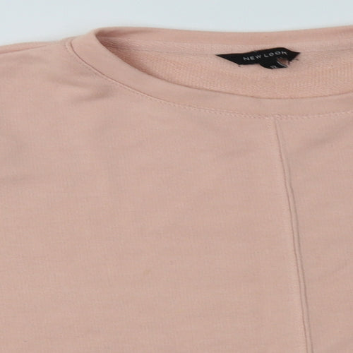 New Look Womens Pink  Polyester Pullover Sweatshirt Size 12  Pullover
