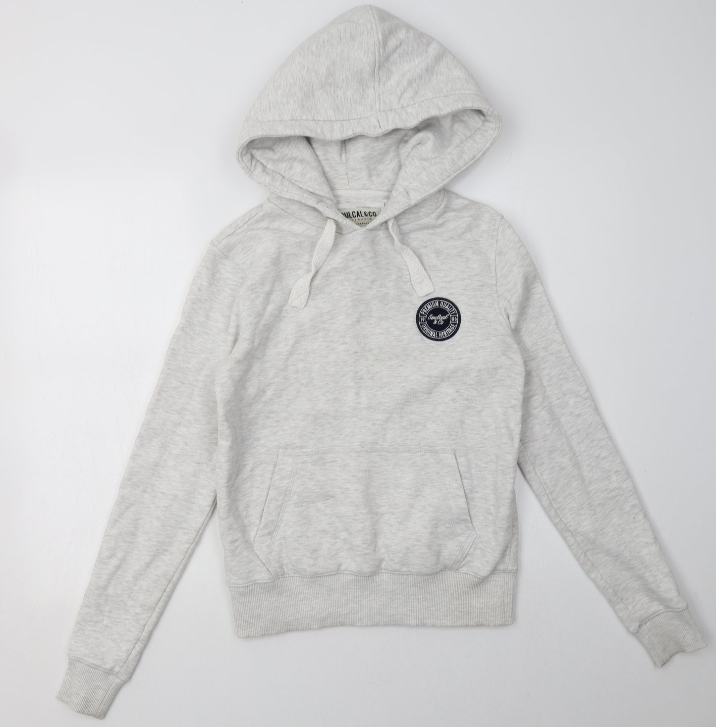 SoulCal&Co Womens Grey  Cotton Pullover Hoodie Size 8  Pullover