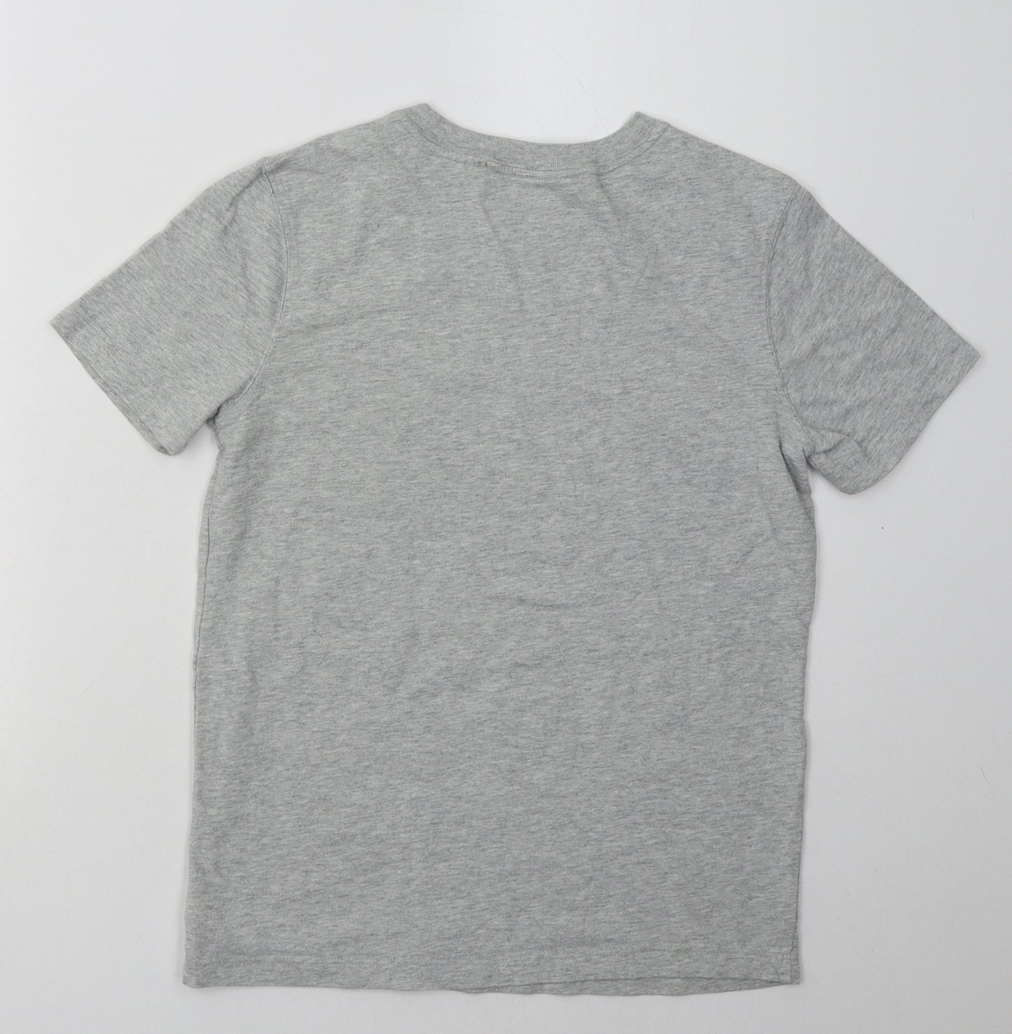 Gap Boys Grey Geometric Cotton Basic T-Shirt Size 12 Years Crew Neck Pullover