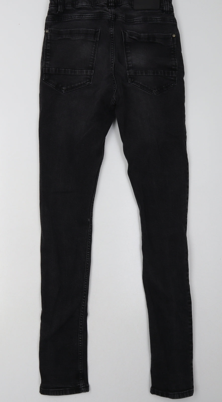 NEXT Boys Black  Cotton Skinny Jeans Size 15 Years  Regular Button