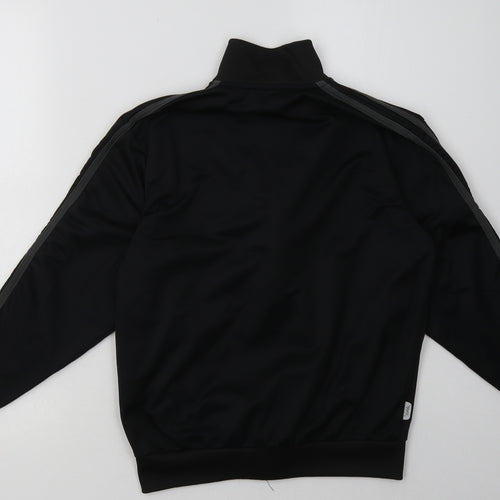 Lonsdale Boys Black Striped Polyester Full Zip Sweatshirt Size 11-12 Years  Zip