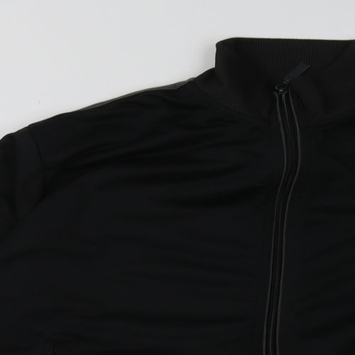 Lonsdale Boys Black Striped Polyester Full Zip Sweatshirt Size 11-12 Years  Zip
