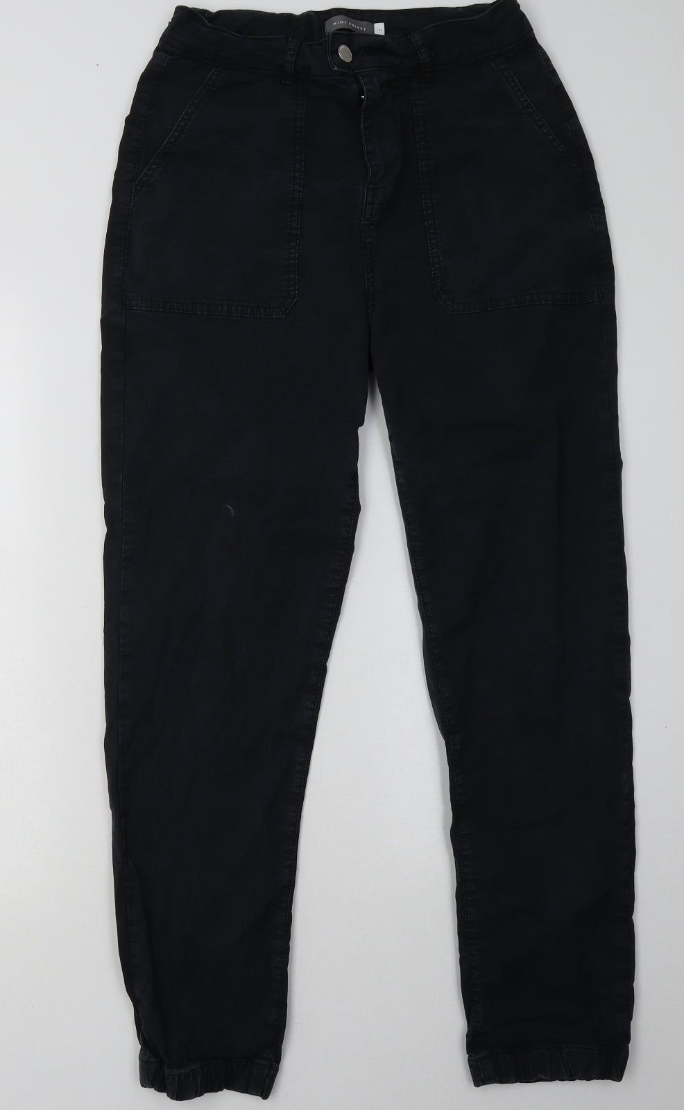Mint Velvet Womens Black  Lyocell Trousers  Size 12 L33 in Regular Button