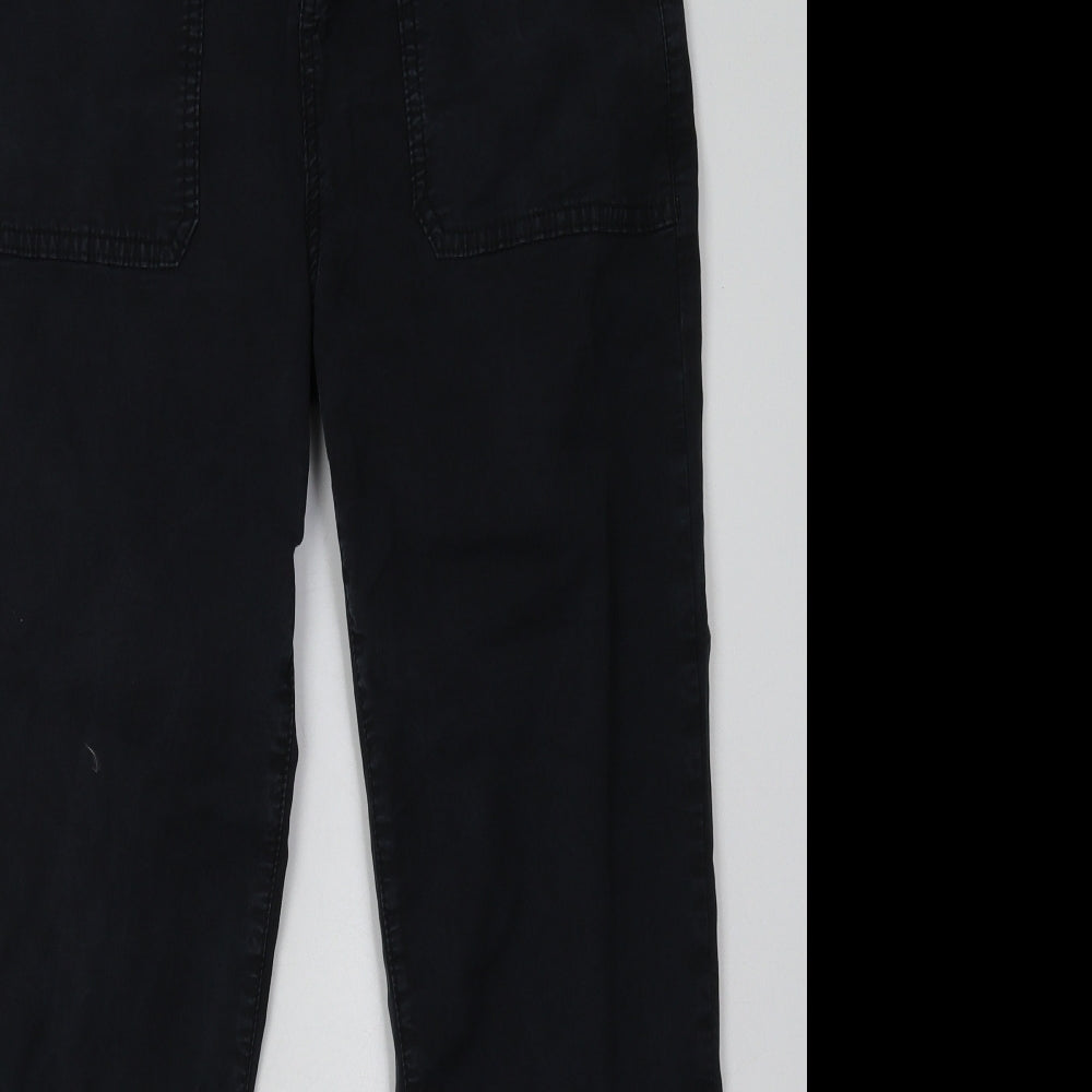 Mint Velvet Womens Black  Lyocell Trousers  Size 12 L33 in Regular Button