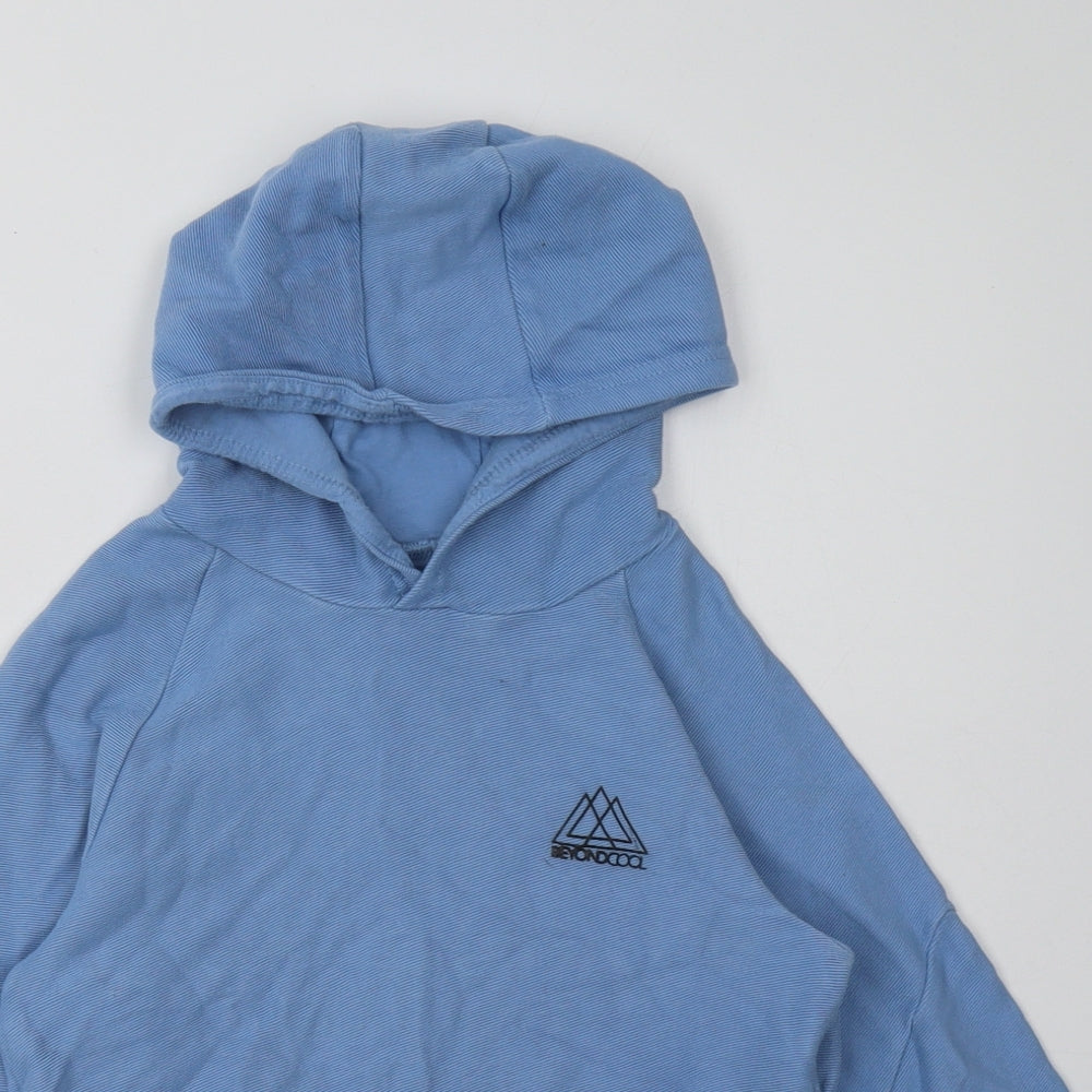 George Boys Blue  Cotton Pullover Hoodie Size 8-9 Years  Pullover - beyond cool