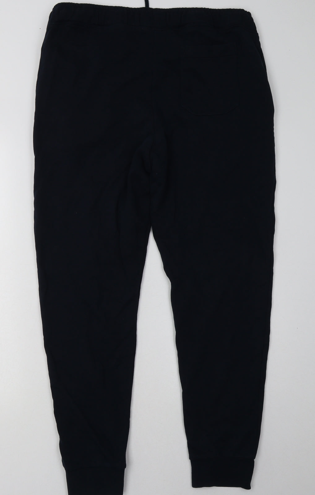 Marks and Spencer Mens Blue  Cotton Jogger Trousers Size L L32 in Regular Tie