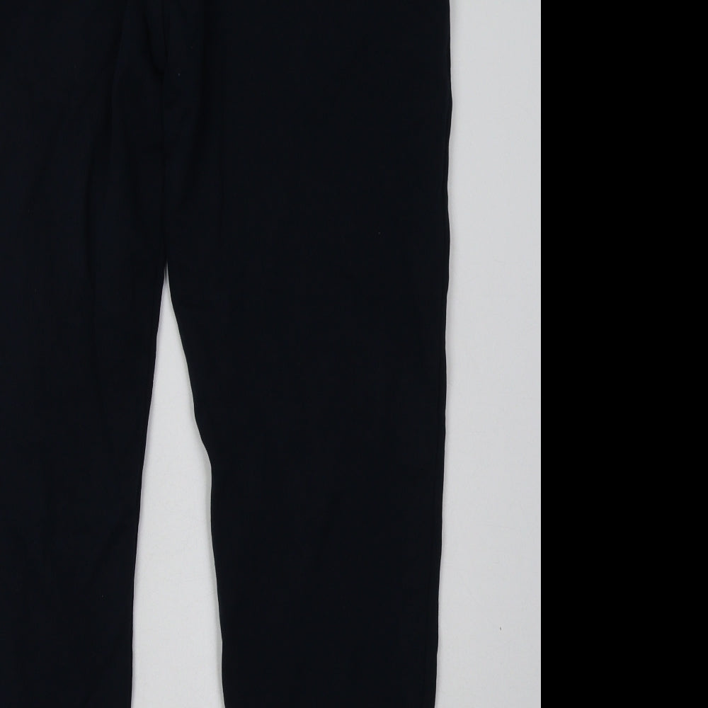 Marks and Spencer Mens Blue  Cotton Jogger Trousers Size L L32 in Regular Tie