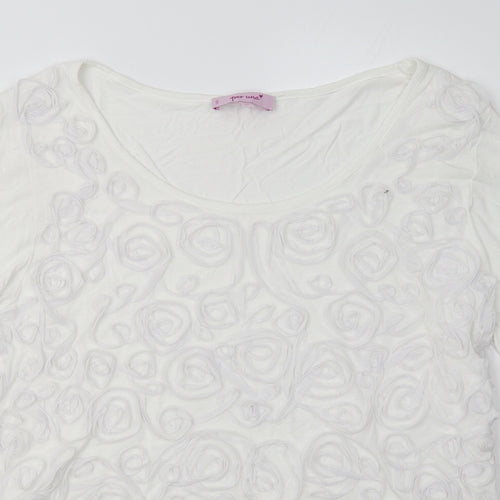 Marks and Spencer Womens White Floral Viscose Pullover Sweatshirt Size 16  Pullover