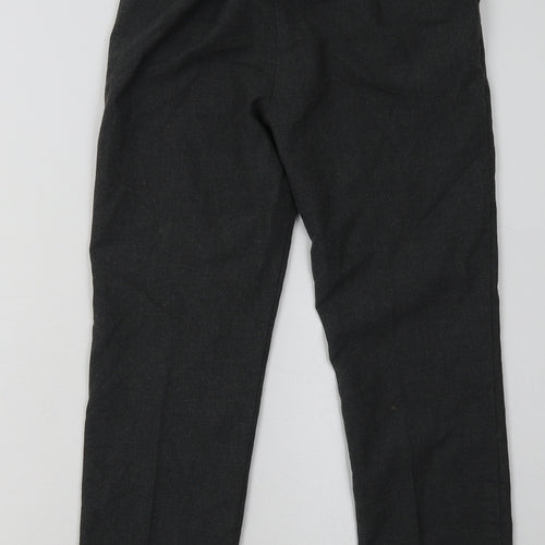 Nutmeg Girls Grey  Polyester Capri Trousers Size 8-9 Years  Regular Hook & Eye - School Wear