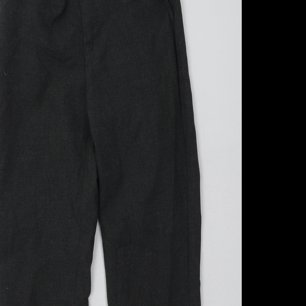 Nutmeg Girls Grey  Polyester Capri Trousers Size 8-9 Years  Regular Hook & Eye - School Wear
