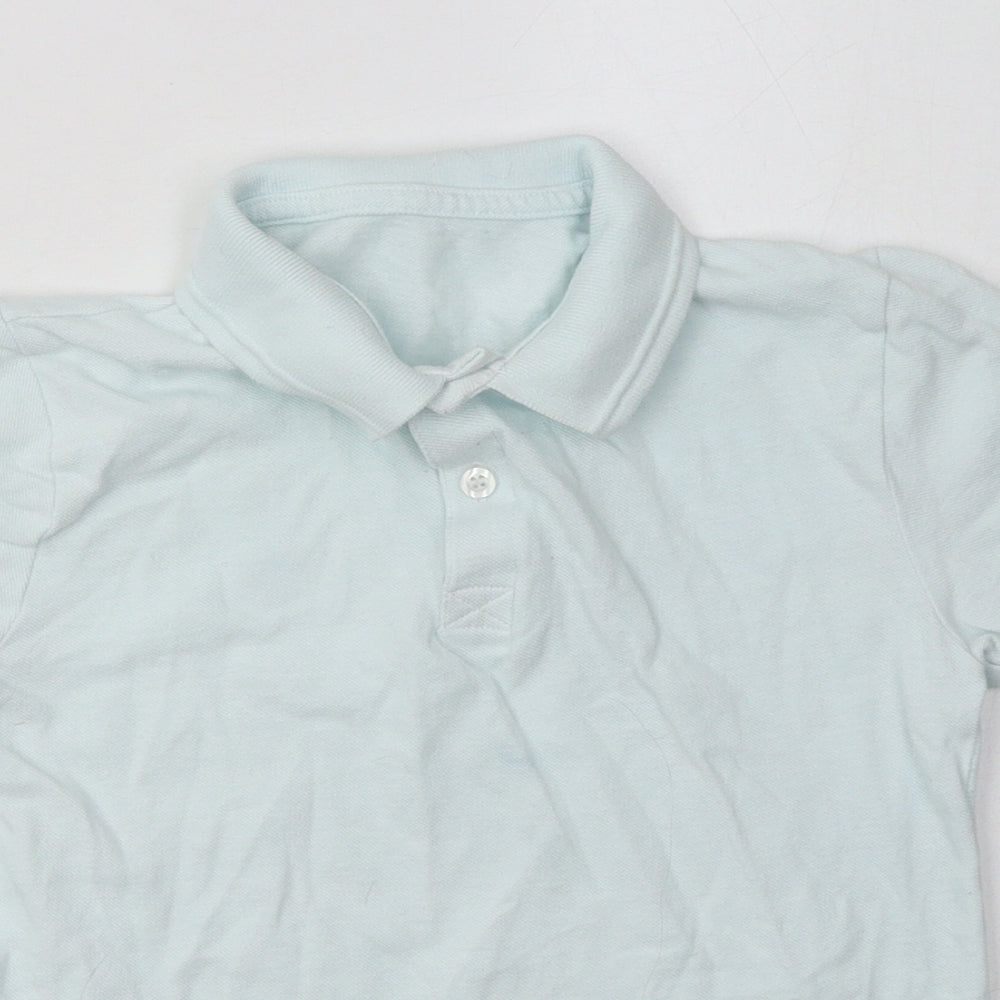 Nutmeg Boys Blue  Cotton Basic Polo Size 9-10 Years Collared Button