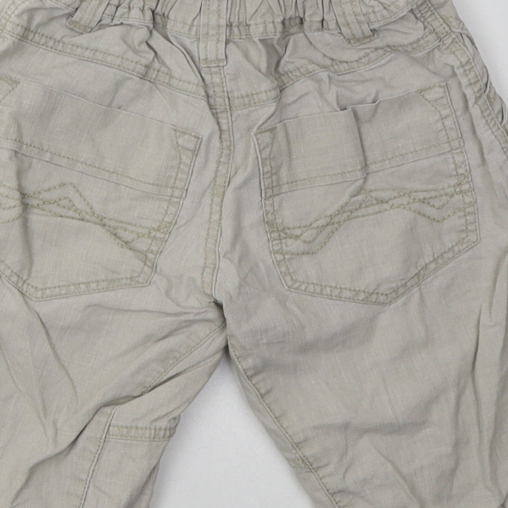 NEXT Boys Beige  Linen Cargo Shorts Size 9 Years  Regular Buckle