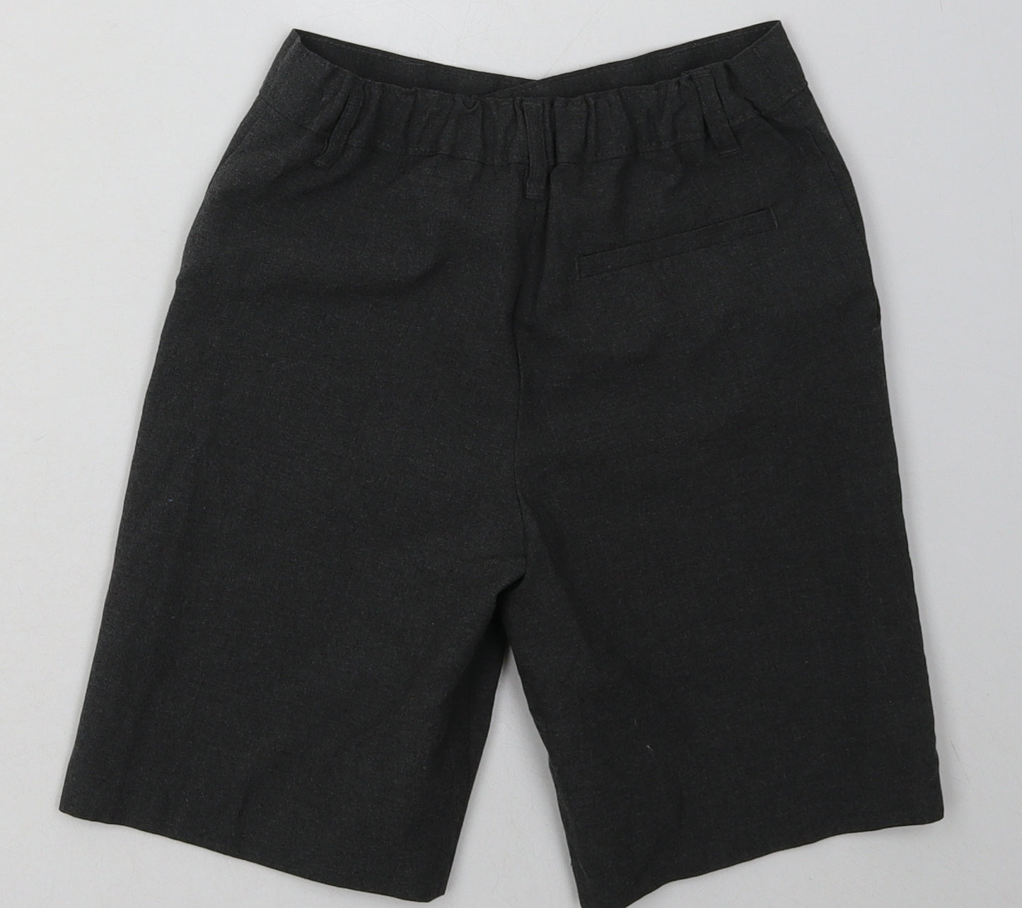 Marks and Spencer Boys Grey  Polyester Bermuda Shorts Size 8-9 Years  Regular Hook & Eye