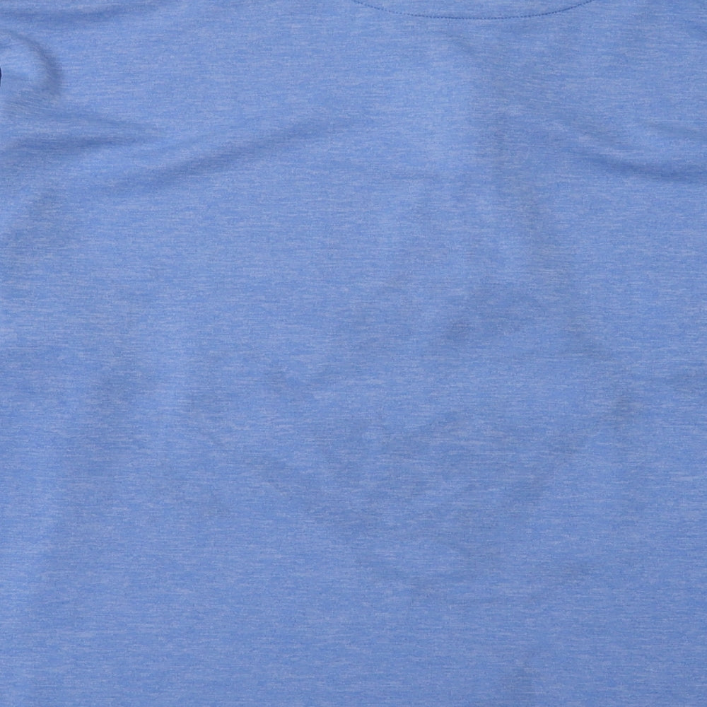 FJ Mens Blue  Polyester Basic Casual Size XL High Neck Zip