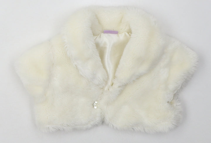 Cherokee Girls White Basic Jacket Jacket Size 2-3 Years Button