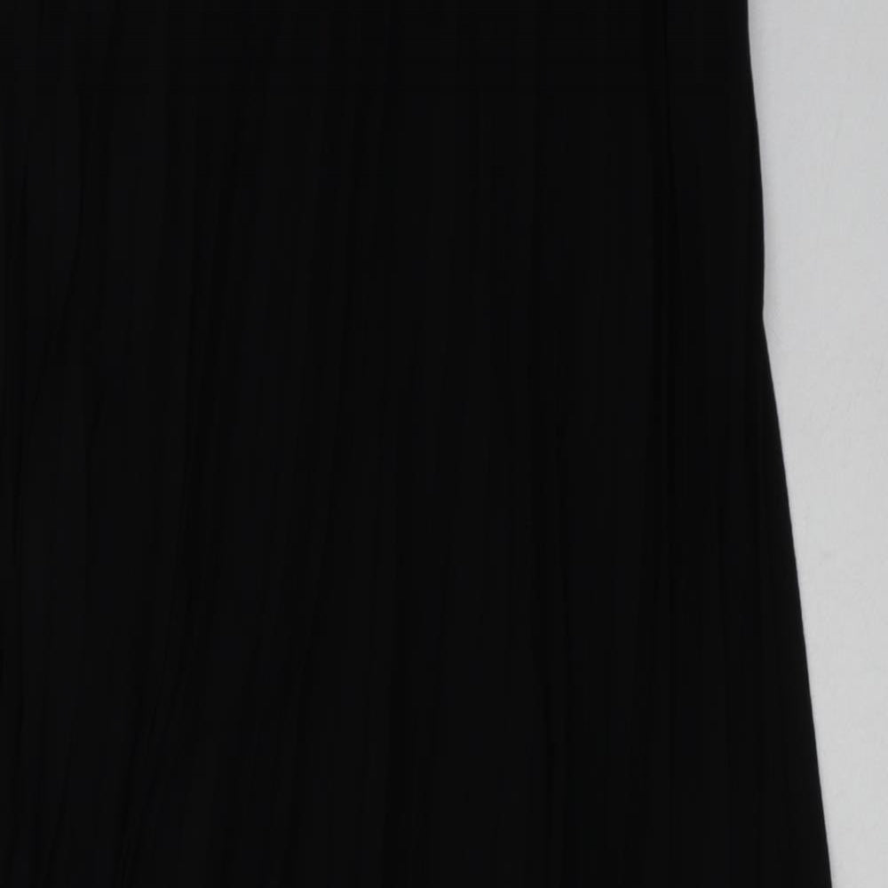 Roman Womens Black  Polyester A-Line Skirt Size 10