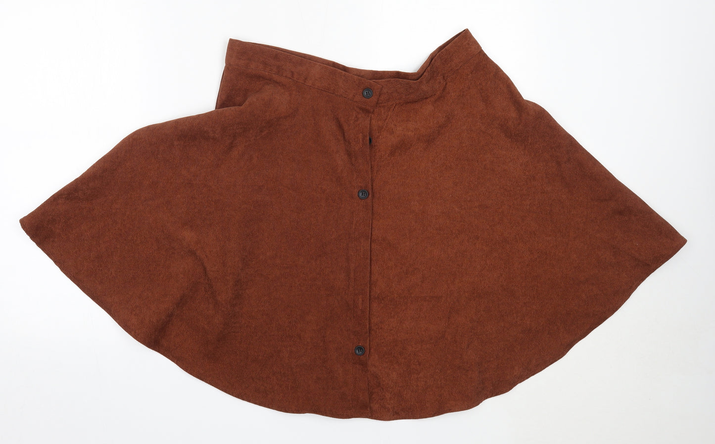 SheIn Womens Brown  Polyester Flare Skirt Size XL