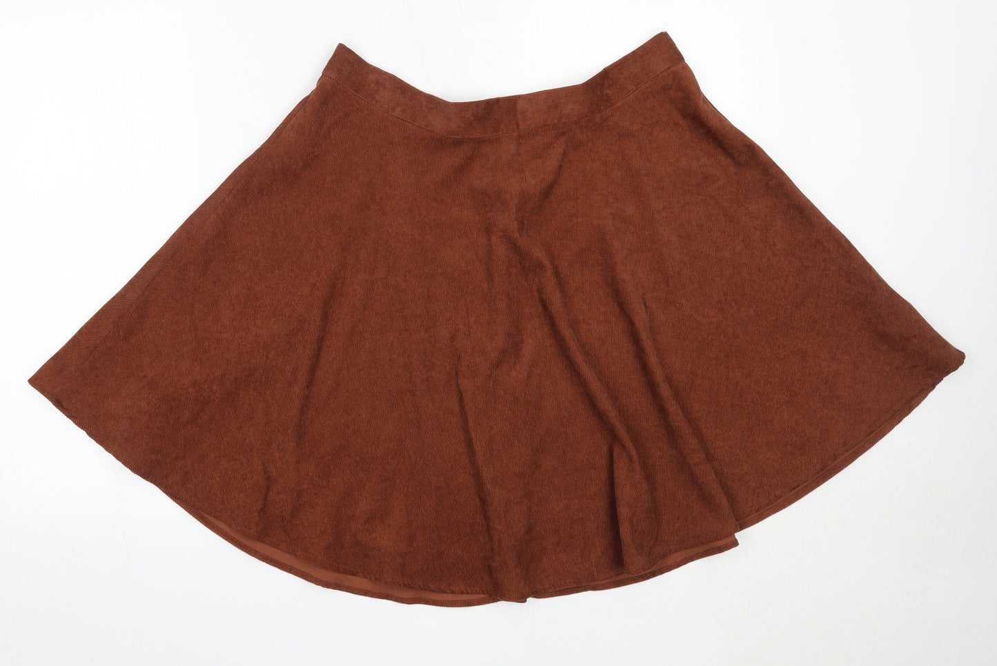 SheIn Womens Brown  Polyester Flare Skirt Size XL