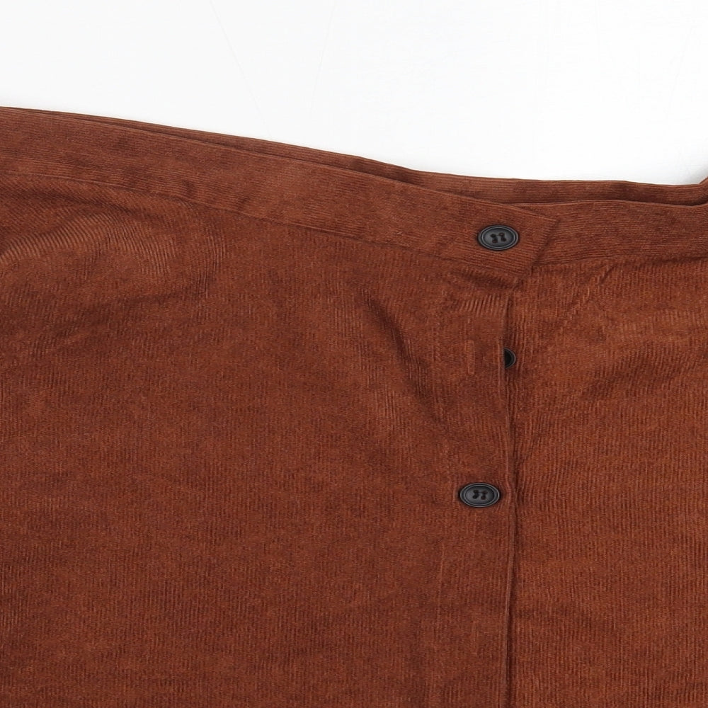 SheIn Womens Brown  Polyester Flare Skirt Size XL