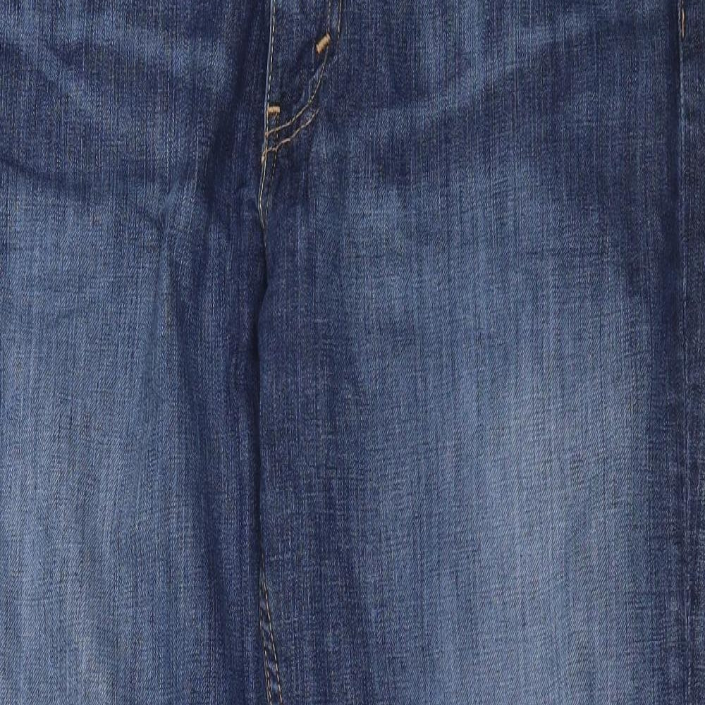 Levi's Mens Blue  Cotton Straight Jeans Size 38 in L32 in Regular