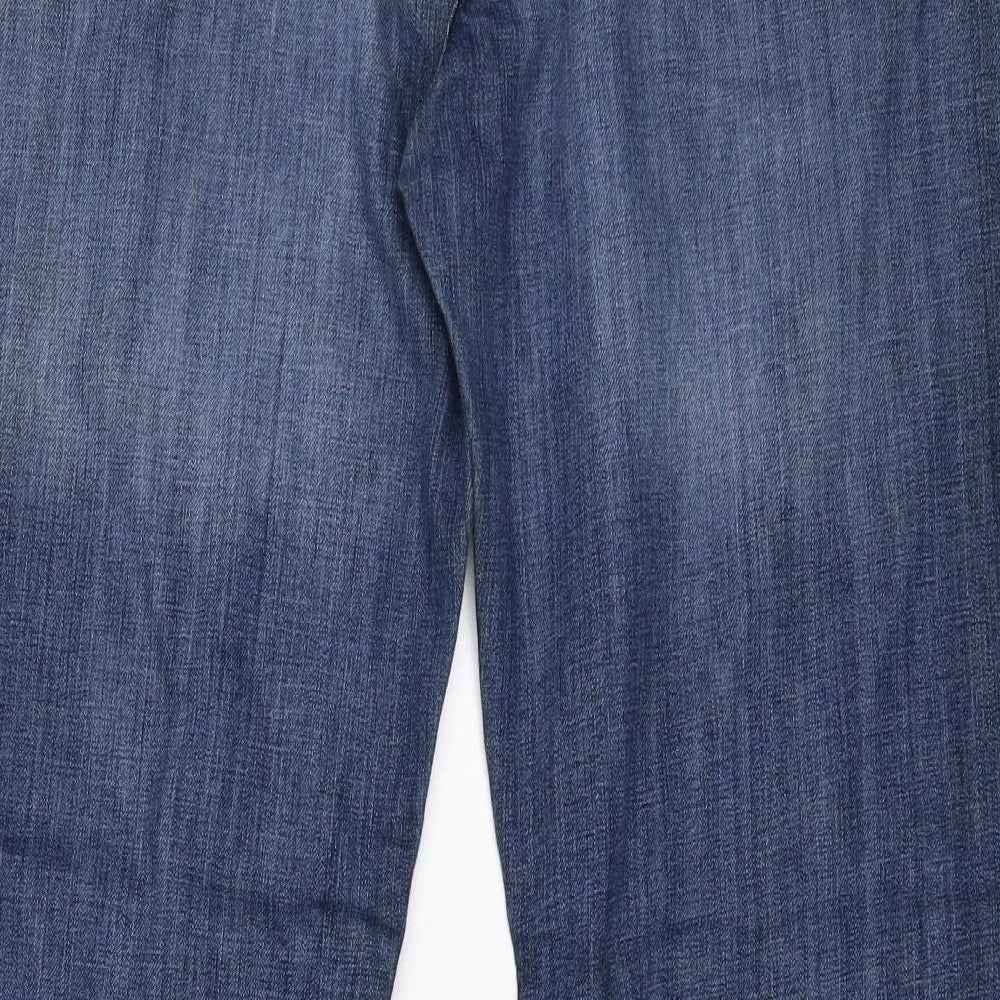 Levi's Mens Blue  Cotton Straight Jeans Size 38 in L32 in Regular