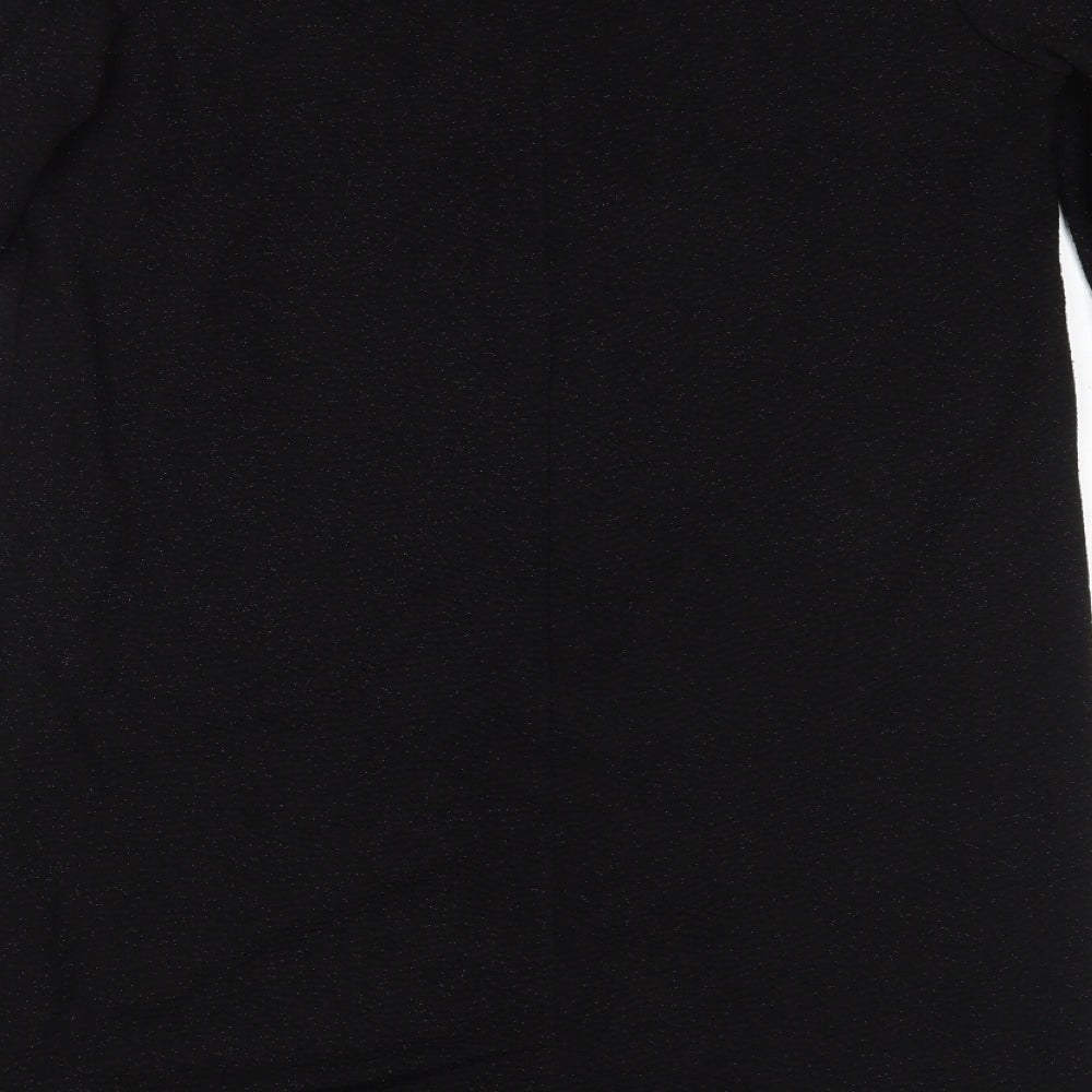 Wallis Womens Black  Polyester Shift  Size 14  V-Neck