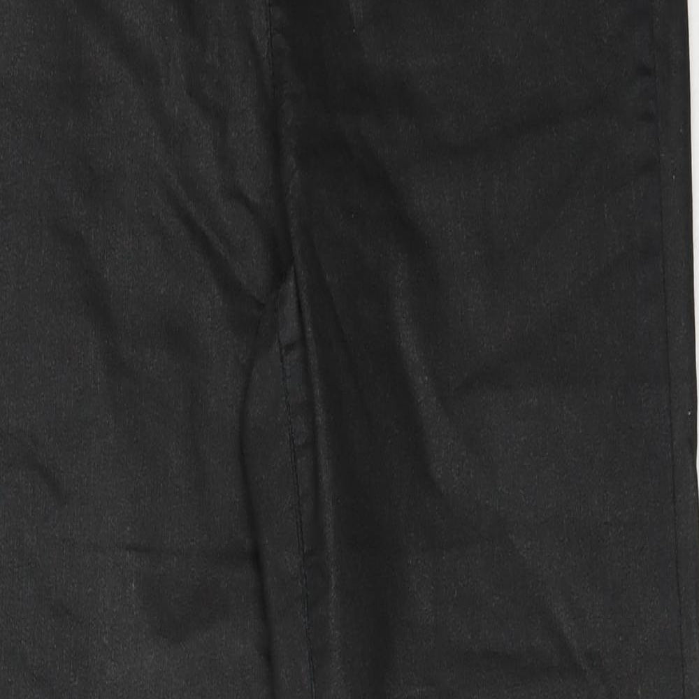 Dorothy Perkins Womens Black  Cotton Trousers  Size 14 L30.5 in Regular