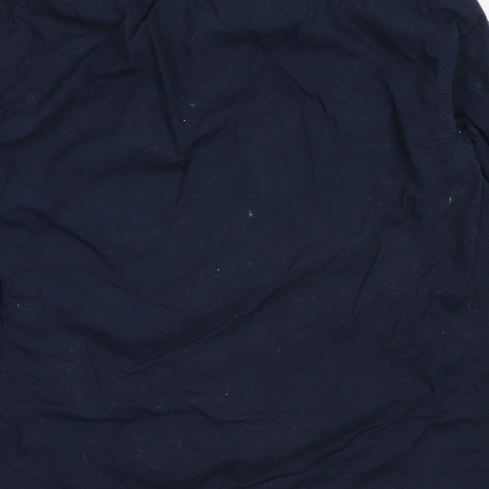 Blue Inc Mens Blue  Cotton  Button-Up Size L Collared