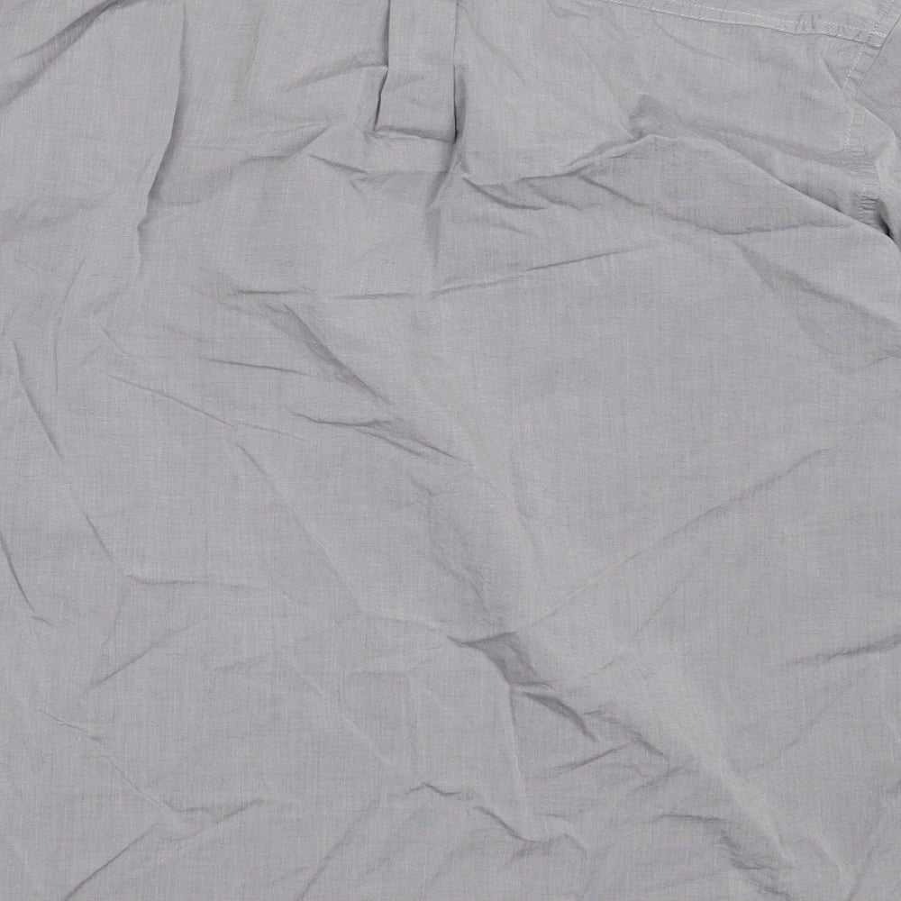 F&F Mens Grey  Cotton  Button-Up Size L Collared