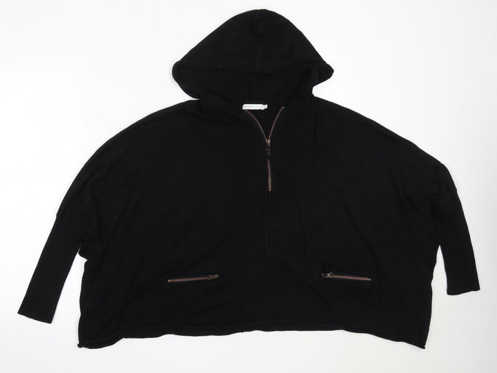 Only Womens Black Viscose Pullover Hoodie Size M