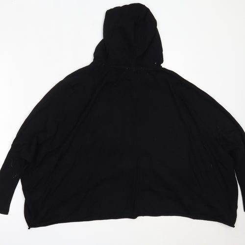 Only Womens Black  Viscose Pullover Hoodie Size M